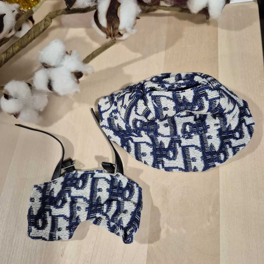 💙🤍NEW💙🤍 ADORABLE!! LABUBU 2PC Set With BUCKET HAT And OVERALLS ONLY